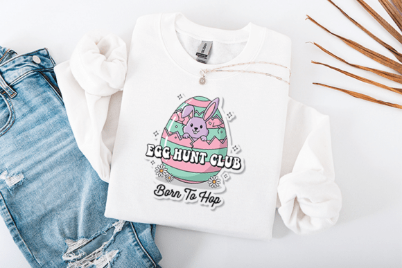 Download Egg Hunt Club Born to Hop Retro Easter - Premium Resources